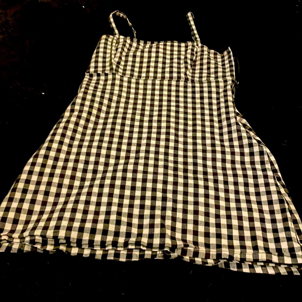 Hollister black and white checkered dress
